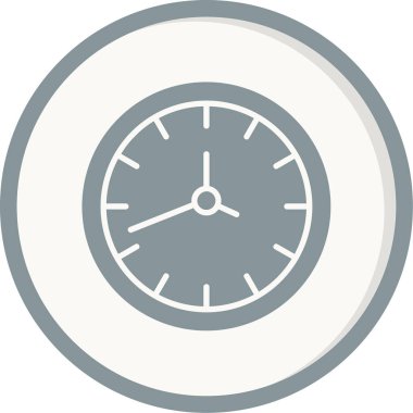 Saat web simgesi, vektör illüstrasyonu