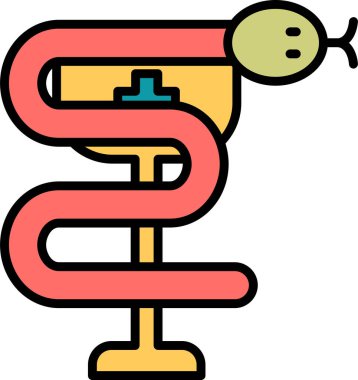 Yılan. Web simgesi basit illüstrasyon 