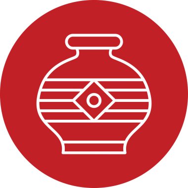 Vazo. Web simgesi basit illüstrasyon