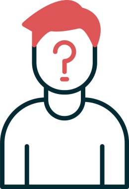 Anonim Web simgesi vektör illüstrasyonu