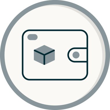 Wallet icon, vector illustration simple design