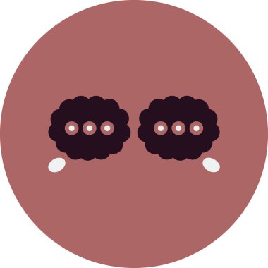 Düşünceler web simgesi vektör çizimi