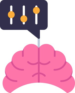 Zihin kontrolü. Web simgesi basit illüstrasyon 