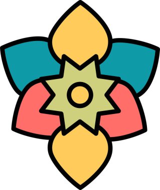 çiçek simgesi vektör illüstrasyonu 