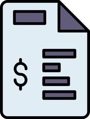 belge mali Rapor vektör simgesi  