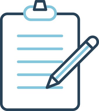 Belge simgesi, vektör illüstrasyonu basit tasarımı test et