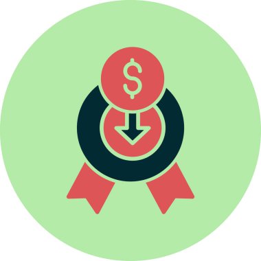 Bonus değer kaybı simgesi, vektör illüstrasyonu