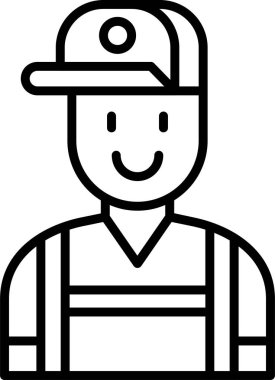 Tamirci adam simgesi vektör çizimi