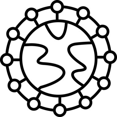 düz biçimli ağ bağlantısı simgesi