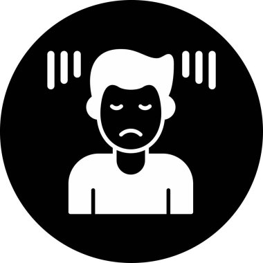 Suçlu adam. Web simgesi basit illüstrasyon