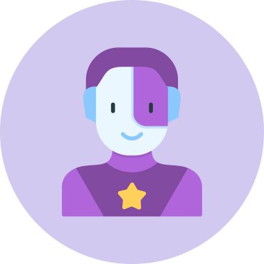 Süper kahraman ağ simgesi, vektör illüstrasyonu