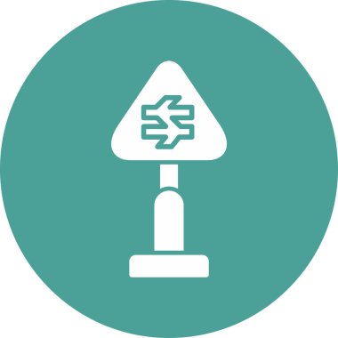 trafik işareti simge vektör çizim 