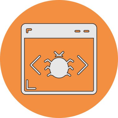 Virüs Vektörü Şekil Simgesi Tasarımı