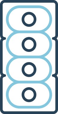 Bilimle ilişkili bir diatom simgesinin trend vektör betimlemesi.