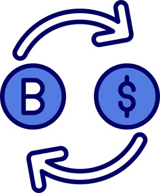 para birimi değişim simgesi ana hat biçiminde