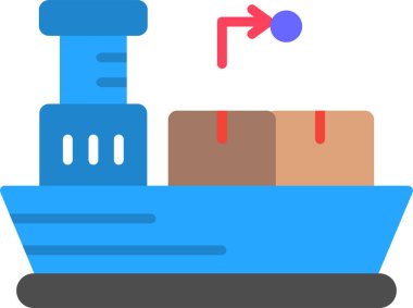 Dağıtım simgesi tasarımının vektör illüstrasyonu