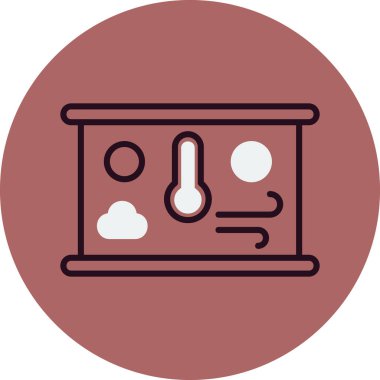 Meteoroloji simgesi web basit illüstrasyon