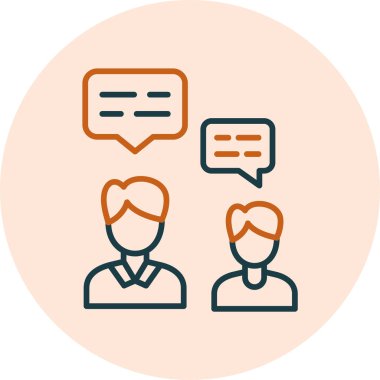 Konuşun. Web simgesi basit illüstrasyon