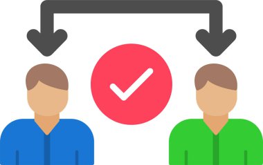 Ortaklık web simgesi vektör illüstrasyonu