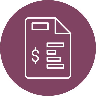 belge mali Rapor vektör simgesi  