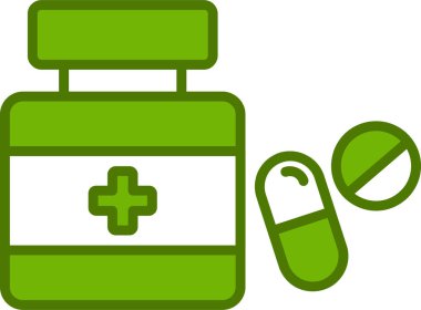 ilaç şişesi ikonu düz stil