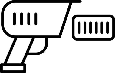Barkod okuyucu web simgesi, basit vektör illüstrasyonu