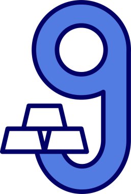 Küçük G harfi vektör illüstrasyonu 