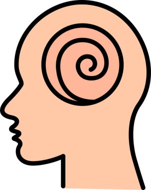 Halüsinasyon ağ ikonu vektör illüstrasyonu