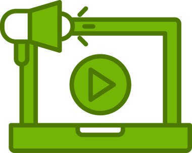 Video pazarlama. basit tasarım vektörü