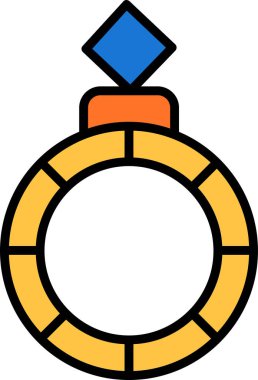 Alyans simgesi, vektör illüstrasyonu basit tasarım