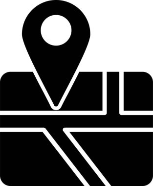 harita pin ikonu vektör illüstrasyonu 