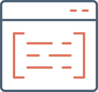 Tarayıcı modern simgesinin vektör illüstrasyonu