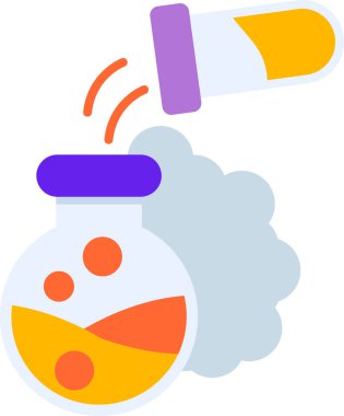 Kimyasal deney simgesinin vektör çizimi 