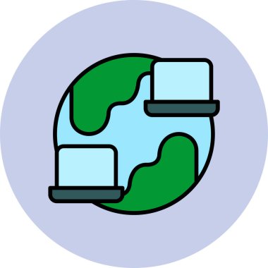 bağlantı ağ simgesi vektör illüstrasyonu