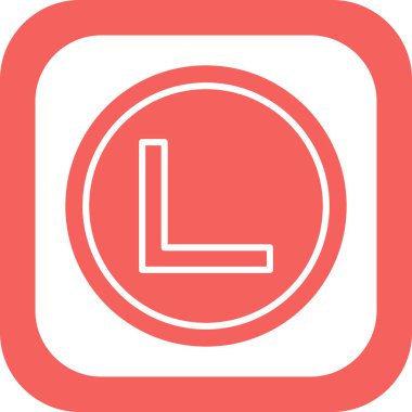 Sağ Açı. Web simgesi basit illüstrasyon