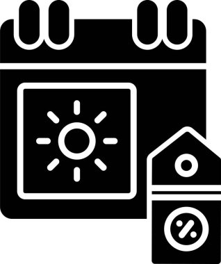 Yaz İndirimi Web ikonu vektör illüstrasyonu