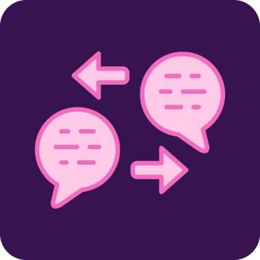 Diyalog baloncukları, iletişim konsepti, vektör illüstrasyonu