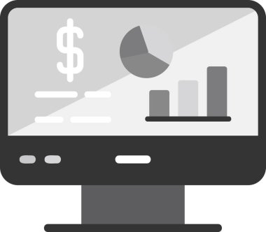 Veri Analizi işi ve finans ikonu vektör illüstrasyonuName