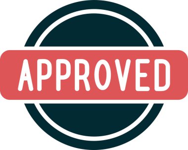 Onaylanmış web simgesi, vektör illüstrasyonu.