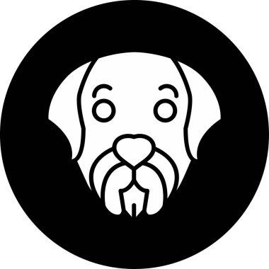 Pudelpointer dog icon, vector illustration clipart