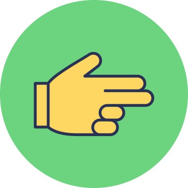 Silah hareketi. Web simgesi basit illüstrasyon