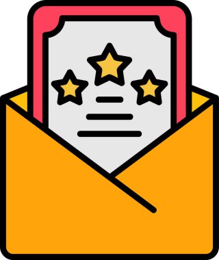 Davetiye modern simgesinin vektör illüstrasyonu