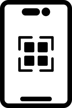 QR Kod simgesi modern vektör illüstrasyonu