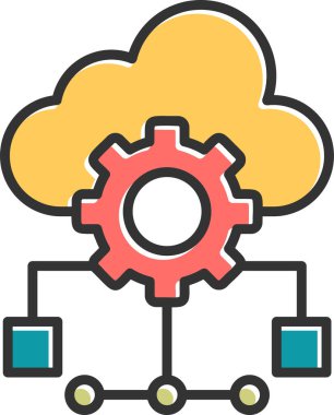 Web kullanımına yönelik büyük veriler için soyut bir düz tasarım simgesi.