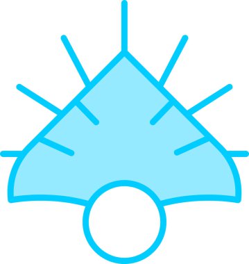 Fan Palm modern ikon vektör çizimi             