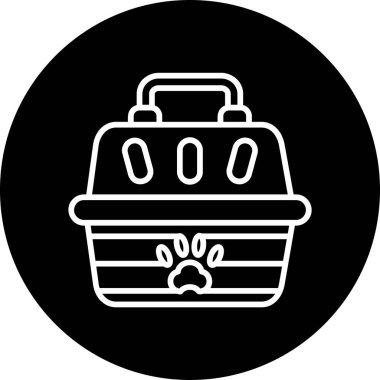 evcil hayvan taşıyıcı ağ simgesi, basit vektör illüstrasyonu