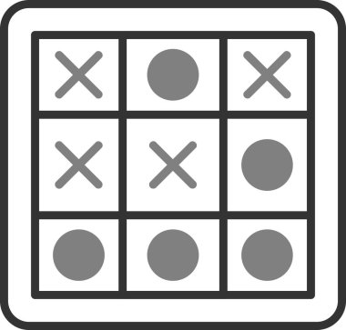 Tic Tac Toe simge vektör çizim 