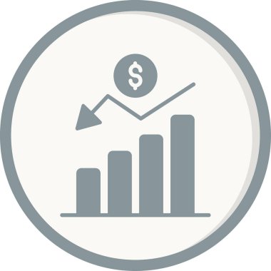 Değerlendirme işi grafiği düz vektör simgesi 