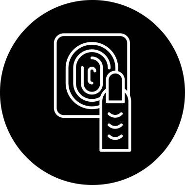 Biyometrik ağ simgesi vektör çizimi