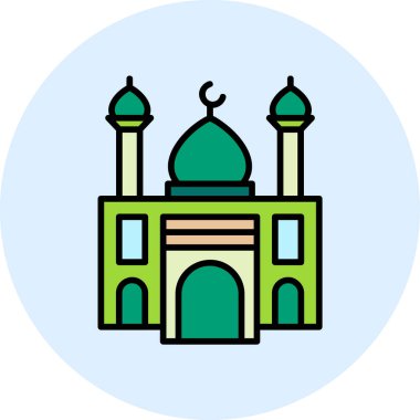 Cami inşaatı, ana hatlı resim